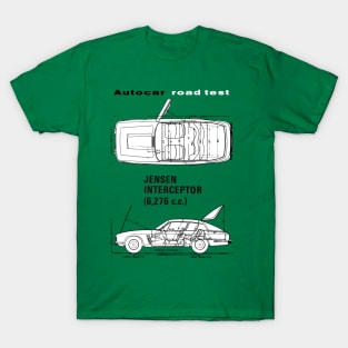 JENSEN INTERCEPTOR - road test data blueprint cutaway T-Shirt